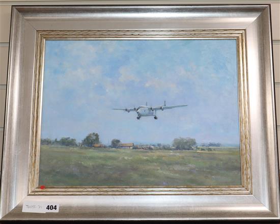 Alan Shufflebotham (1914-2010), oil on board, From Aden to Abingdon - Blackburn Beverley, signed,